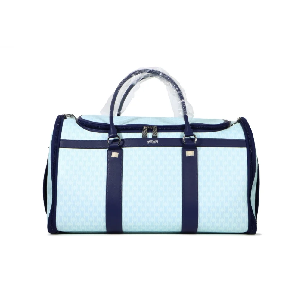 M.A.M.A. Crown Collection - Pet Carrier Luxury Baby Blue Bag